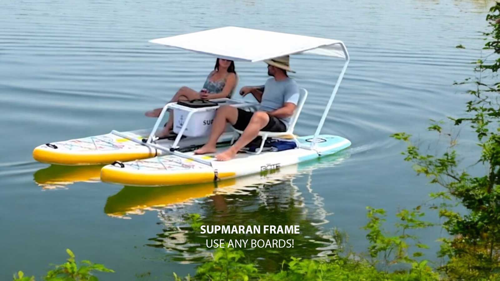 SUPMaRaN predstavlja plod slovenske inovativnosti, ki združuje prednosti stabilnosti katamarana in okretnosti supa.